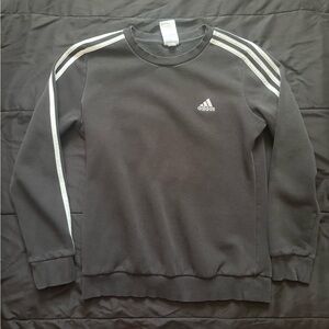 adidas black and white striped sweatshirt ⚠️ (see desc)